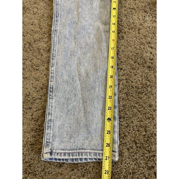 OLD NAVY Denim Acid Wash Overalls Straight Leg Workwear Y2K 90s Retro Casual 6 - Picture 11 of 12